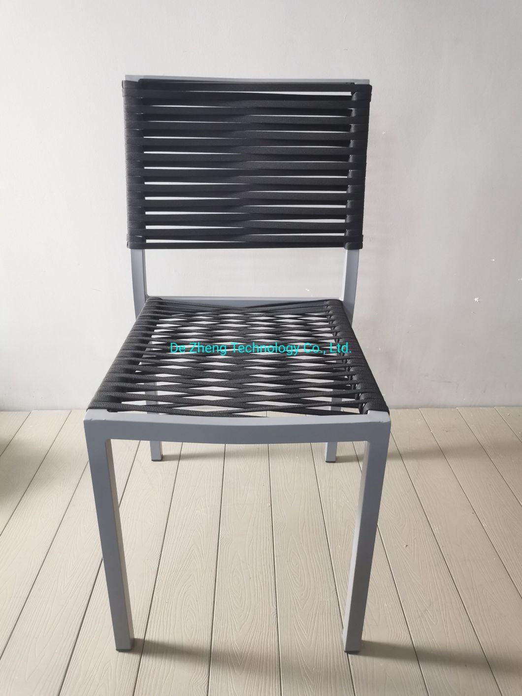 Restaurant Aluminium Outdoor Rope Dining Chair