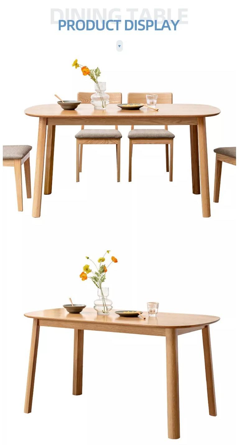 Furniture Modern Furniture Table Home Furniture Wooden Furniture Wholesale Simple Style Custom Modern Made Rustic Wooden Room Chair 6 Seater Dining Table Set