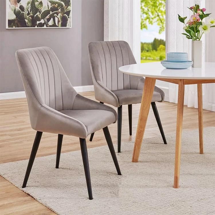 Velvet Chairs Dining Chair Multiple Color Modern Style Velvet Nordic Chairs for Dining Rooms Sillas Metal Leg Upholstery Fabric Modern Velvet Chair