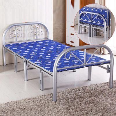 Space Saving Modern Steel Folding Metal Double Bed