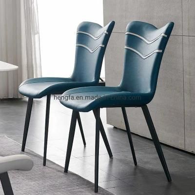 Wholesale Market Manufacture Modern Upholstered Fabric Leather Metal Dining Chairs