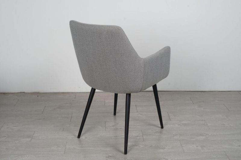 Wholesale Design Room Furniture Nordic Metal Leg Dining Chair Modern Restaurant Fabric Dining Chair