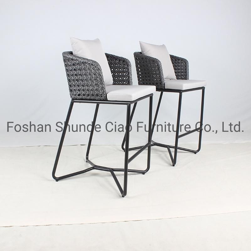 Quality All Weather Aluminum Furniture Wicker Rattan Club Chair Bar Stools