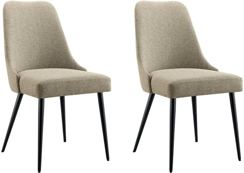 New Design Hot Sale Luxury Dining Room Furniture Velvet Dining Chairs with Powder Coating Legs