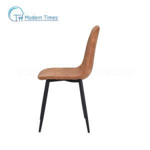 Modern Minimalist Nordic Style Velvet Seat Black Lacquered Legs Outdoor Dining Chair