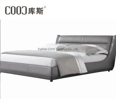 Modern Home Furniture Set Comfortable Leather Bed