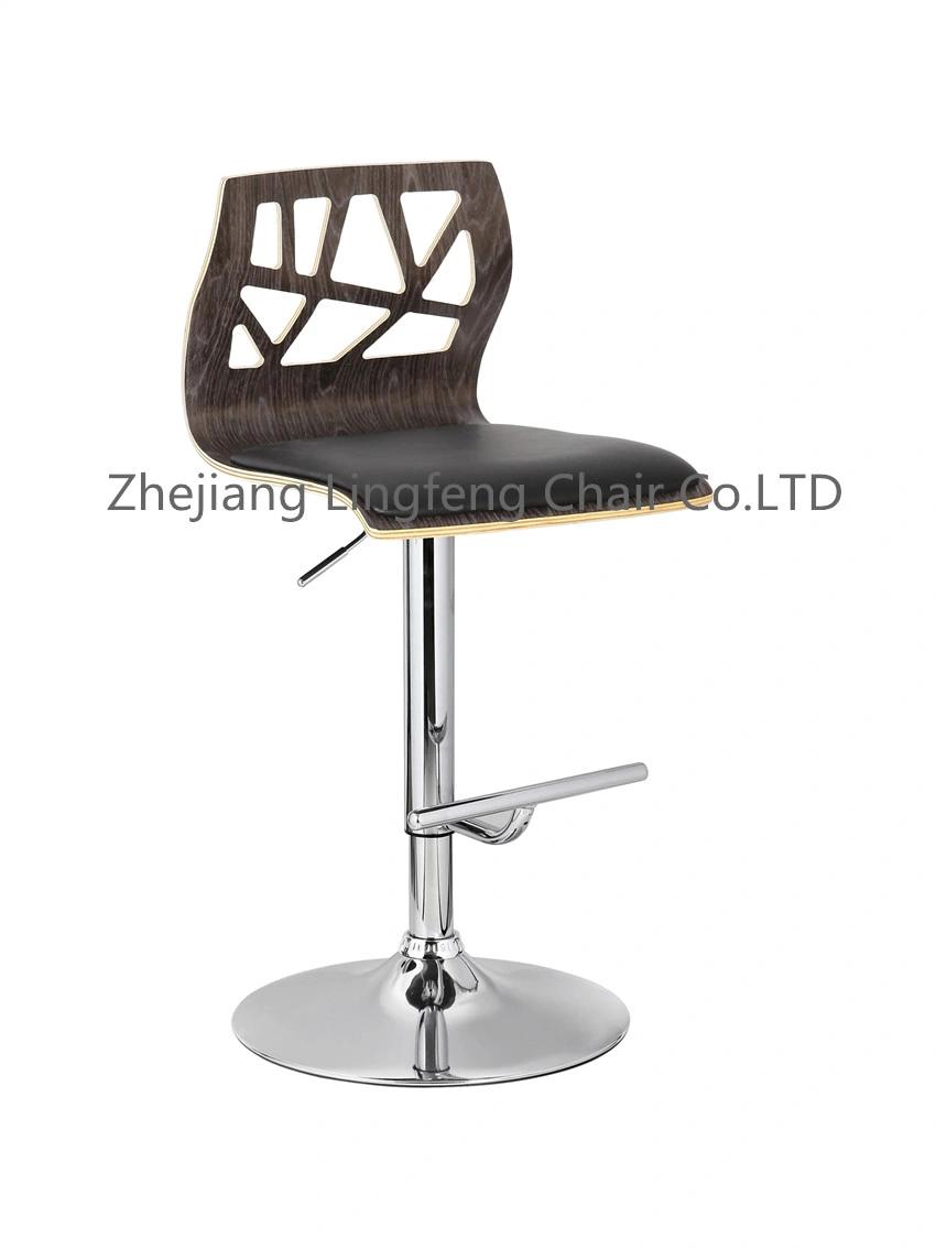 Simple Style High Bar Chair, Commerical Furniture Bar Stools Swivel Wooden