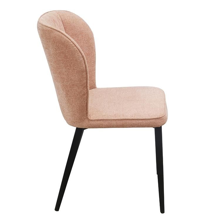 Wholesale Home Furniture Coffee Hotel Luxury Soft Back Velvet Fabric Dining Chair with Metal Legs