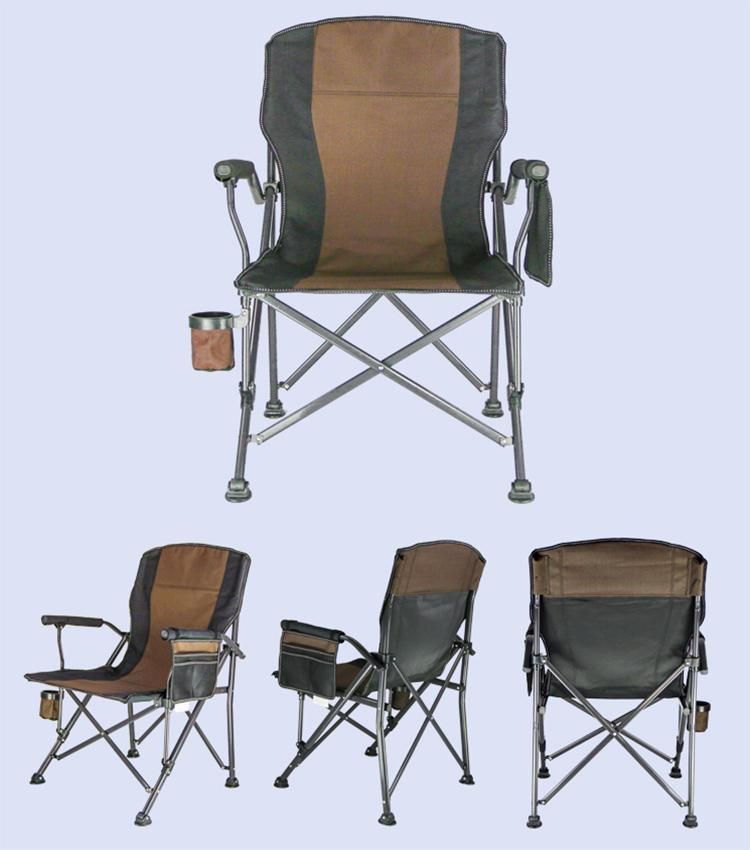 Paint Process Metal 600d Fabric Portable and Stowable Fishing Relax Folding Chair Fold up Chairs with Carry Bag