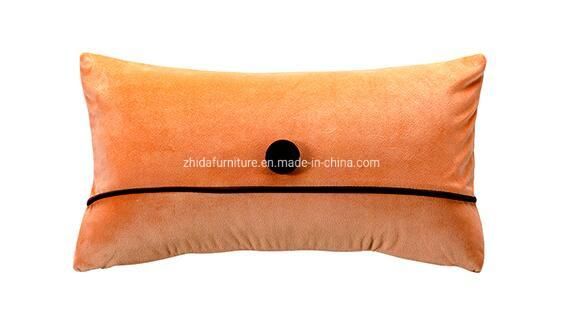 Orange Fabric Lumbar Sofa Cushion Bedroom Bed Cushion