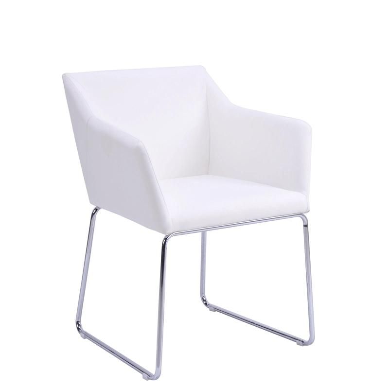 New Design Customization Color Optional Fabric Square Armchair Dining Chair