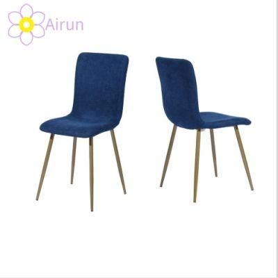 Restaurant Furniture Living Room Sets Metal Legs Design Gray Modern Fabric Dining Chairs