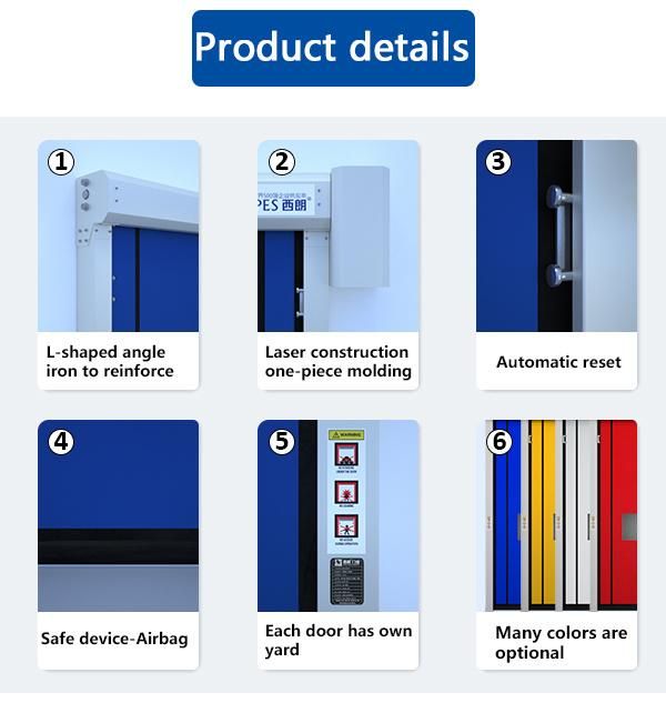 2021 New Launch Zipper Door Zipper High Speed Door Dust Zipper Door for Workshop