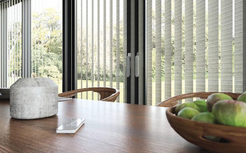 100% Polyester Vertical Blinds with Tassel Vertical Shade Stripe Design Window Coverings Curtains