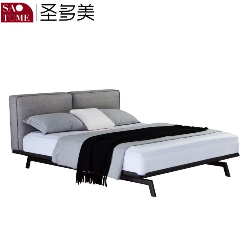 Light Luxury Solid Wood Bed 1.8 Meters Double Bed