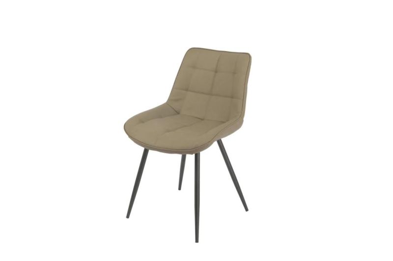 Wholesale Modern Design Grey Fabric Upholstered Seat Dining Chairs