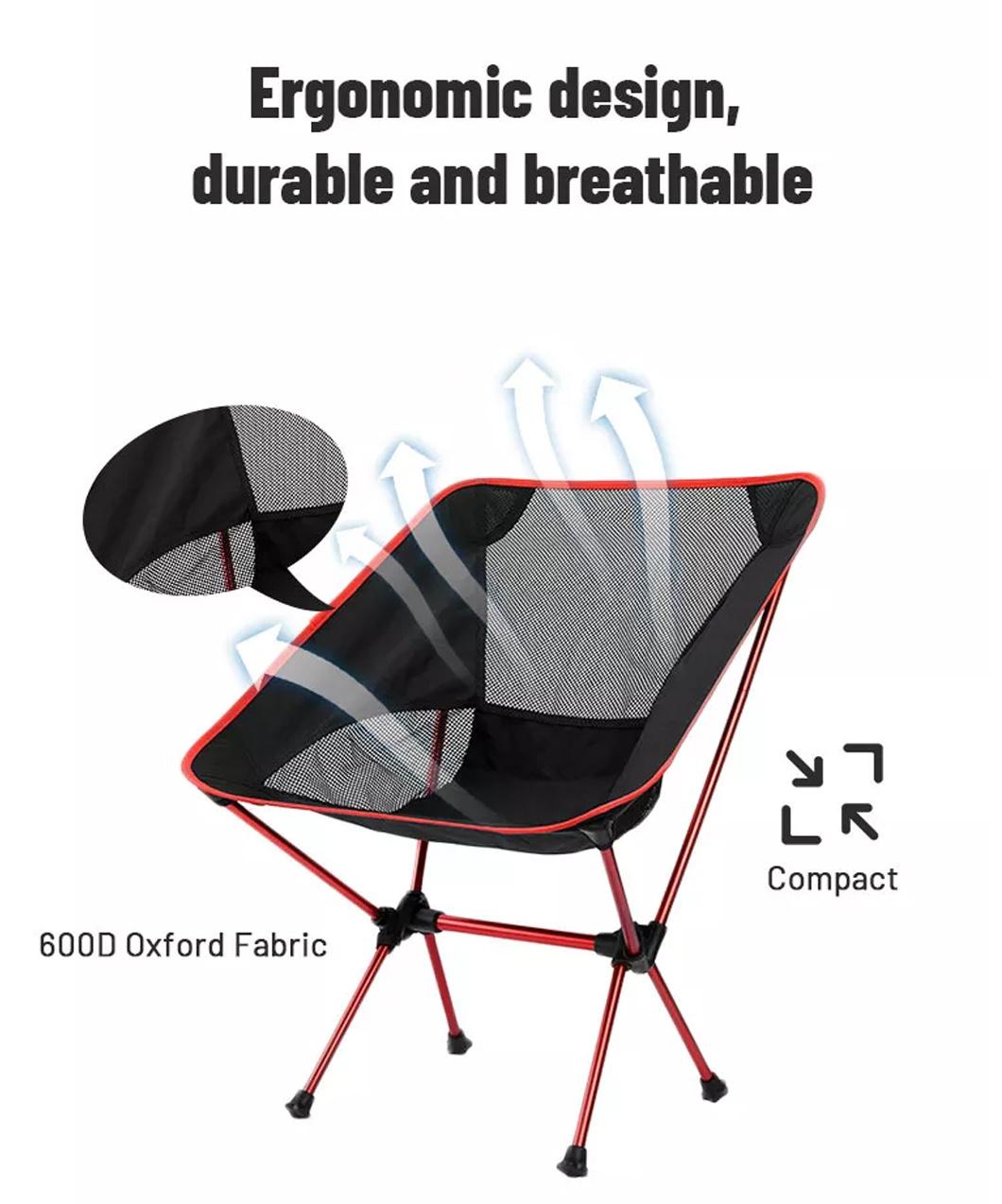 Outdoor Portable Moon Chair Foldable Beach Chair Folding Camping Chair for Adults