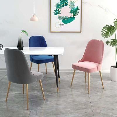 OEM Luxury Comfortable Soft Nordic Velvet Dining Chairs