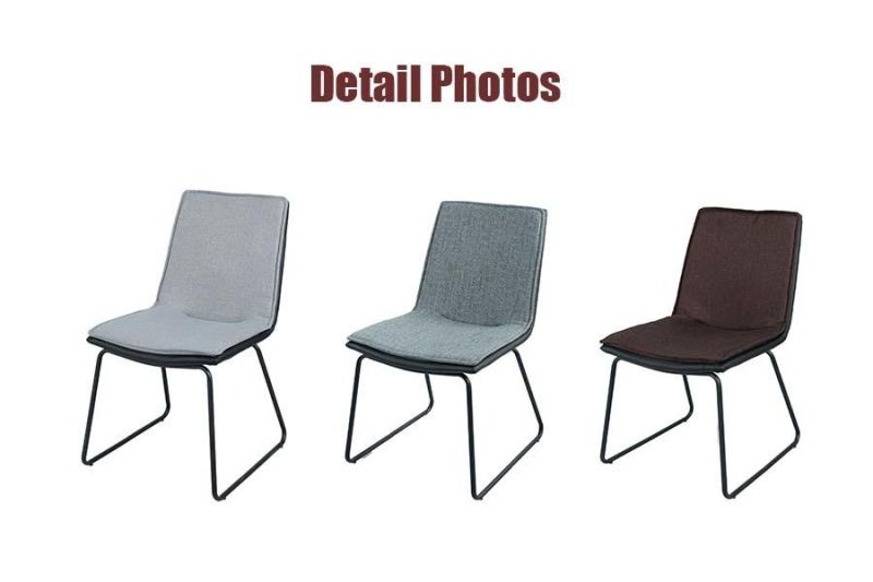 Home Bedroom Restaurant Furniture PU Leather Fabric Velvet Dining Chair for Outdoor Banquet