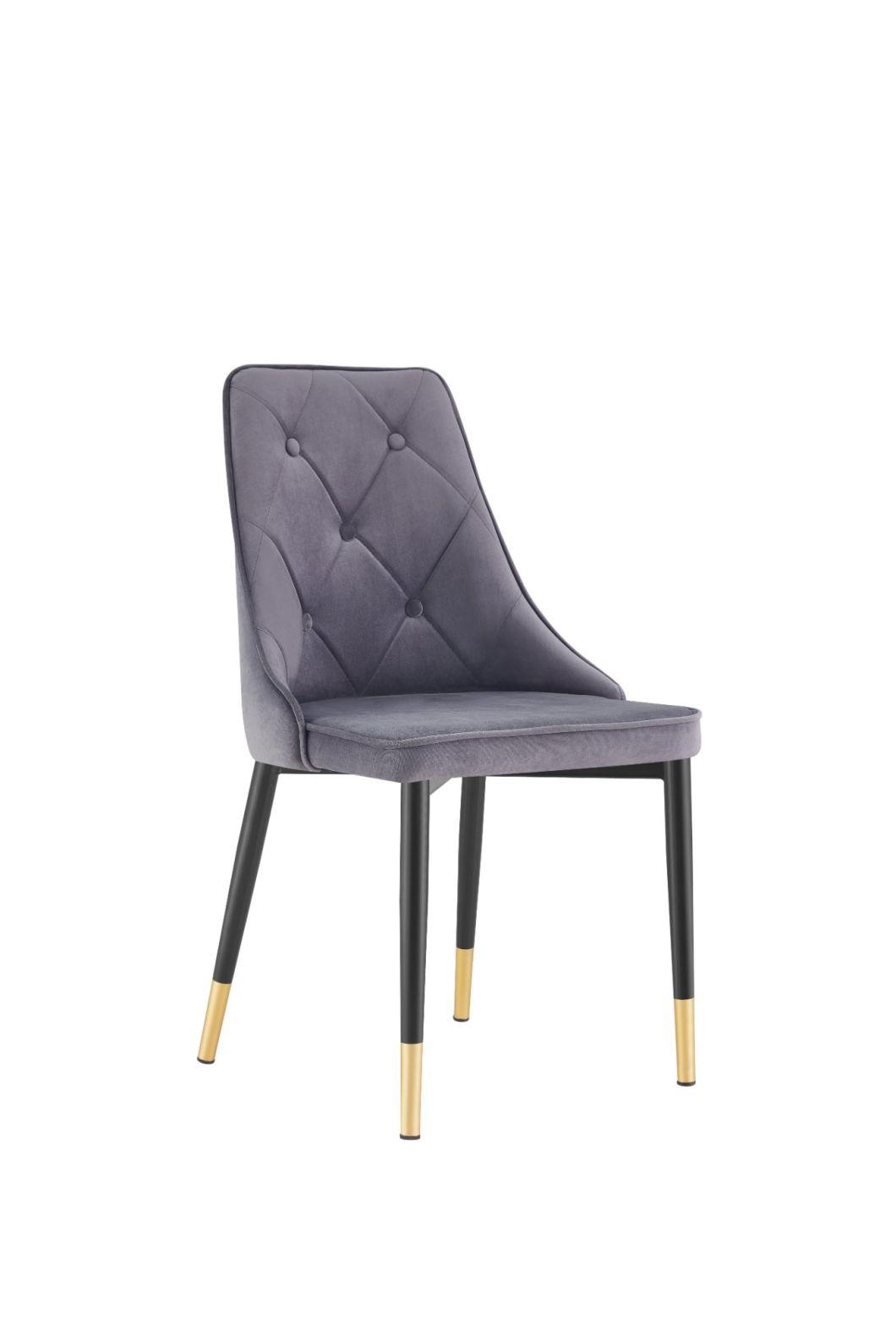 Wholesale Fabric Foam Metal Legs Comfortable Chair Modern Dining Furniture Chair