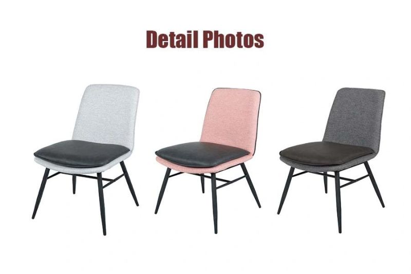 Modern Hot Sale Style Simple Design Hotel Restaurant Cafe Shop Furniture Fabric PU Leather Dining Chair