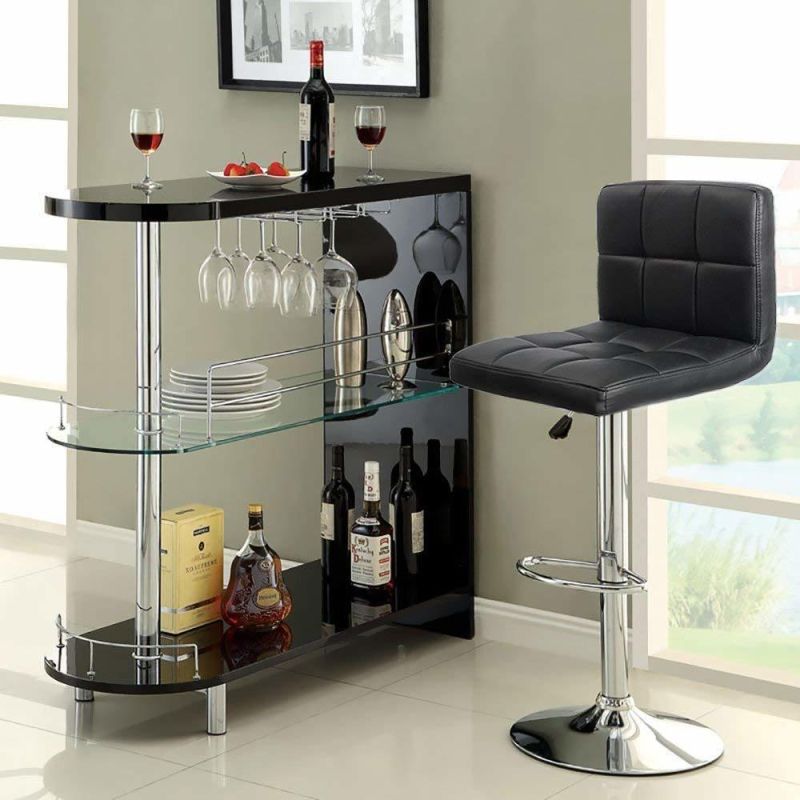 Light Luxury Simple Bar Chair Reception Bar Chair Stool Home Lift High Stool High-End Modern Faux Leather Bar Chair