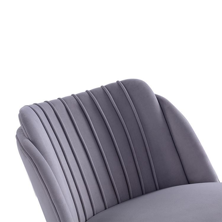 Cashmere Fabric Ergonomic Upholstered Dining Room Chair