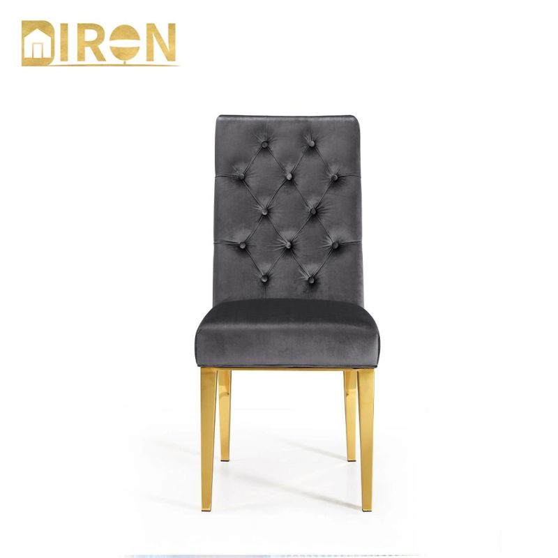 Modern Design Gold Wedding Event Dining Furniture Stainless Steel Chair