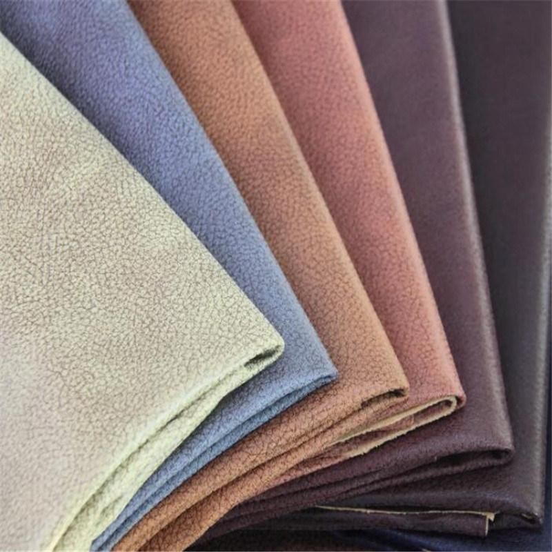 Polyester Sea Island Yarn Brush Suede Bronzing Fabric for Sofa