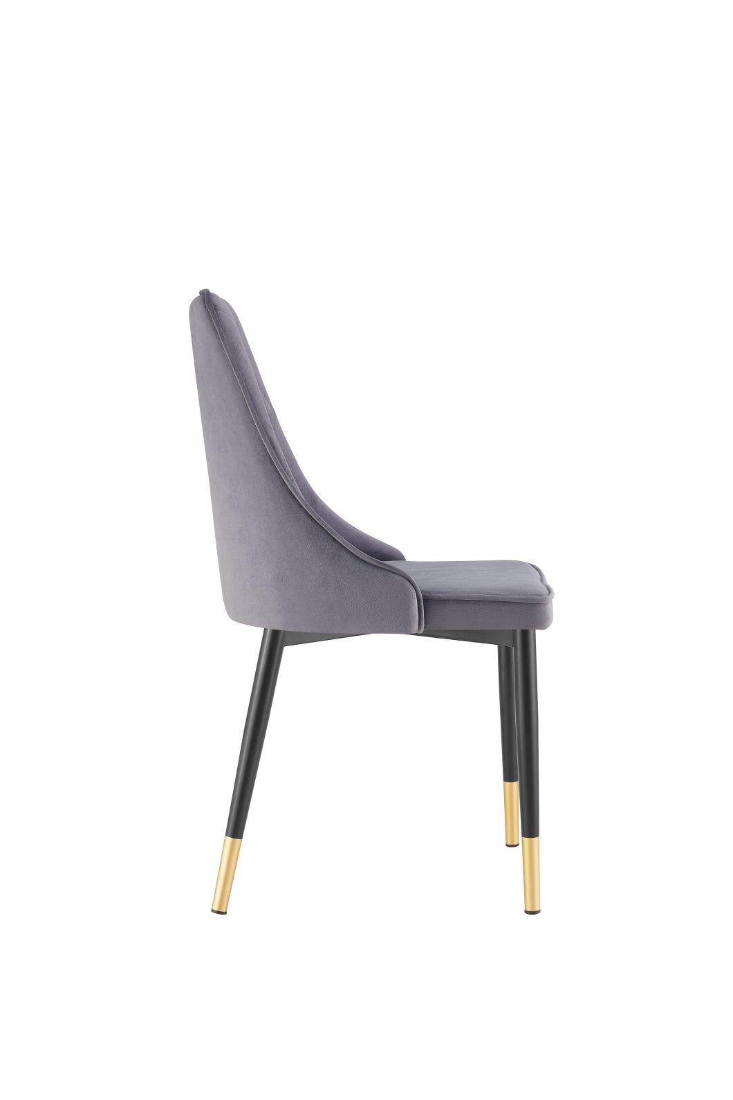 Wholesale Fabric Foam Metal Legs Comfortable Chair Modern Dining Furniture Chair