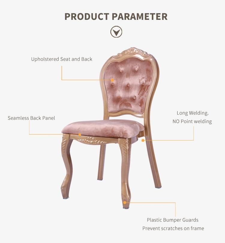 Luxury French Wedding Stacking Dining Chairs Antique Louis Dining Chair Modern Furniture