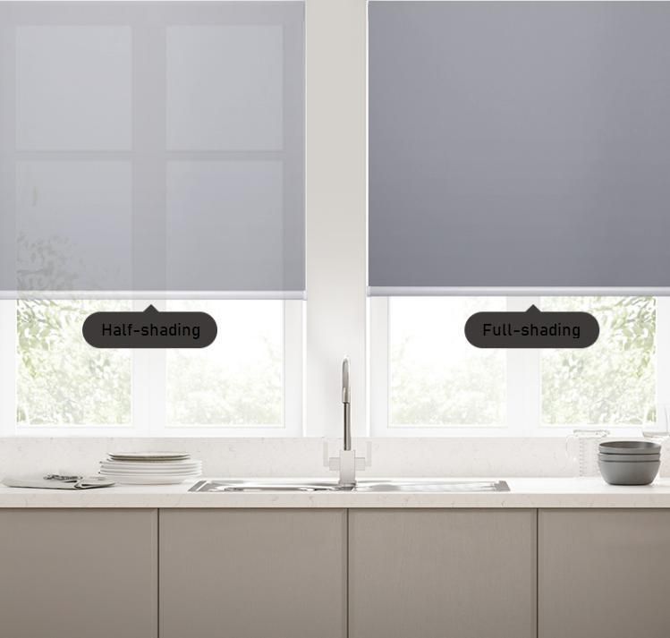 Motorized Shades Tuya Smart Blinds Alexa Google Compatible Blackout Fabric