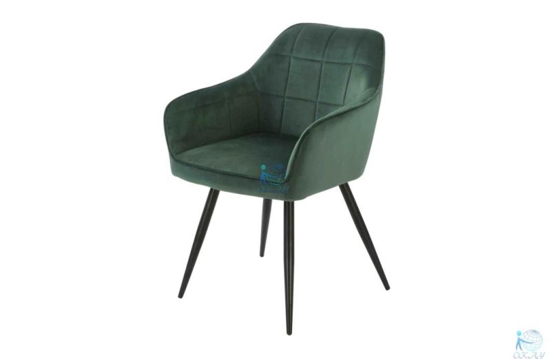 Wholesale New Type Nordic Modern Luxury Outdoor Living Room Restaurant Furniture Colorful Green Velvet Dining Chair