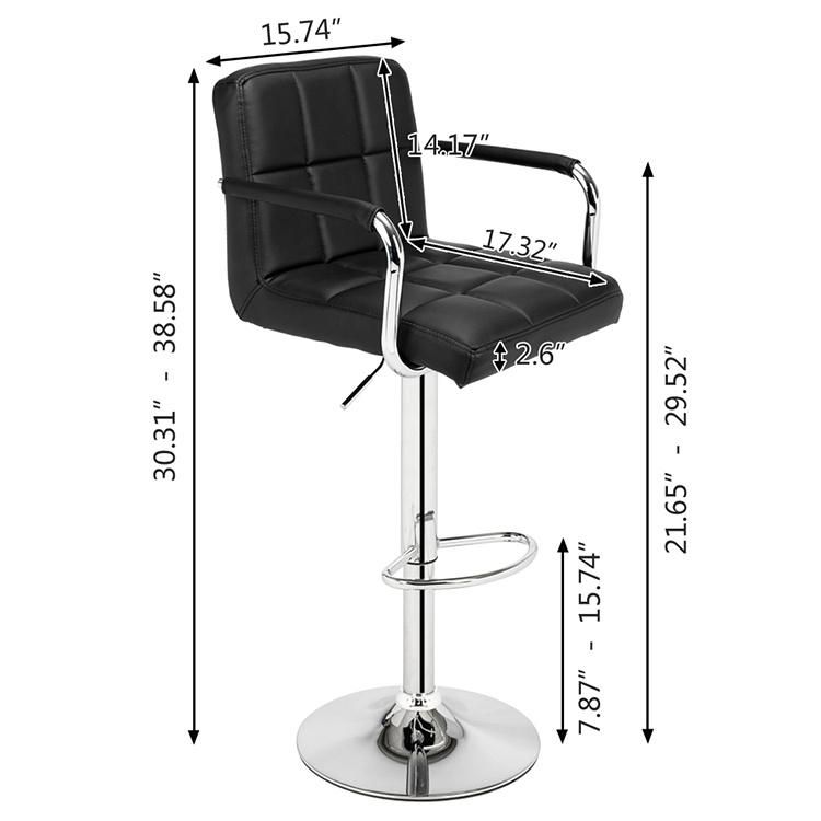 Factory Price Commercial Bar Furniture PU Leather Upholstery Retro Club Bar Dining Chair