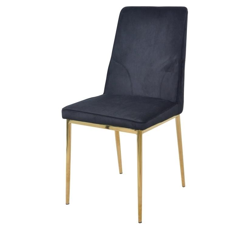 New Restaurant Modern Restaurant Velvet Fabric Blue Dining Chair