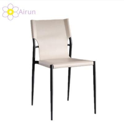 Modern Style PU Leather or Fabric Hotel Dining Chair with Metal Iron Frame