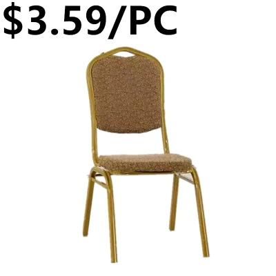 Wedding White Golden Modern Hotel Church Banquet Dining Chair