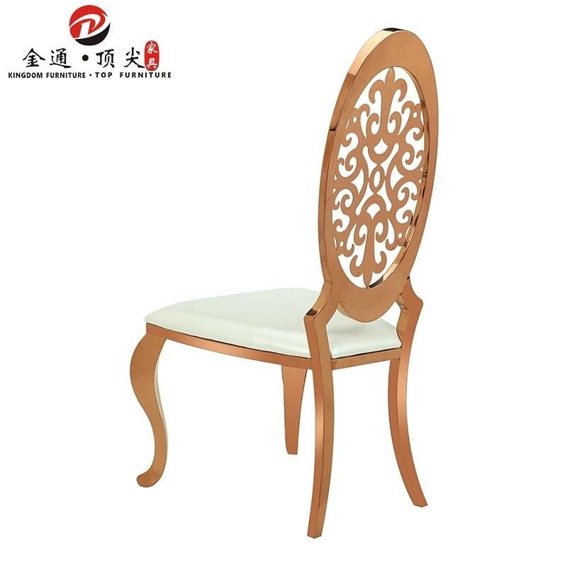 Wedding Furniture Elegant Stacking Stainless Steel Dining Table and Chair