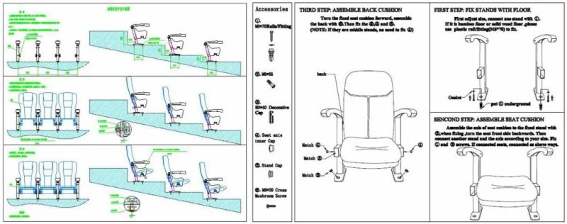 Cinema Seating Theater Seat Auditorium Chair (S21B)