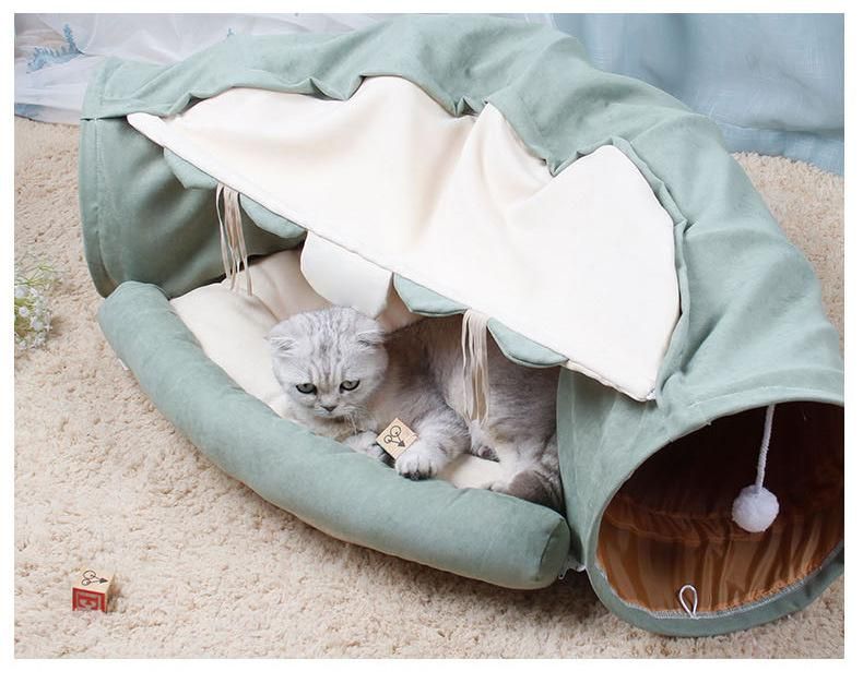 Easy Installation Solid Soft Two Cat Funny Stick Pet House Cat Bed Pet