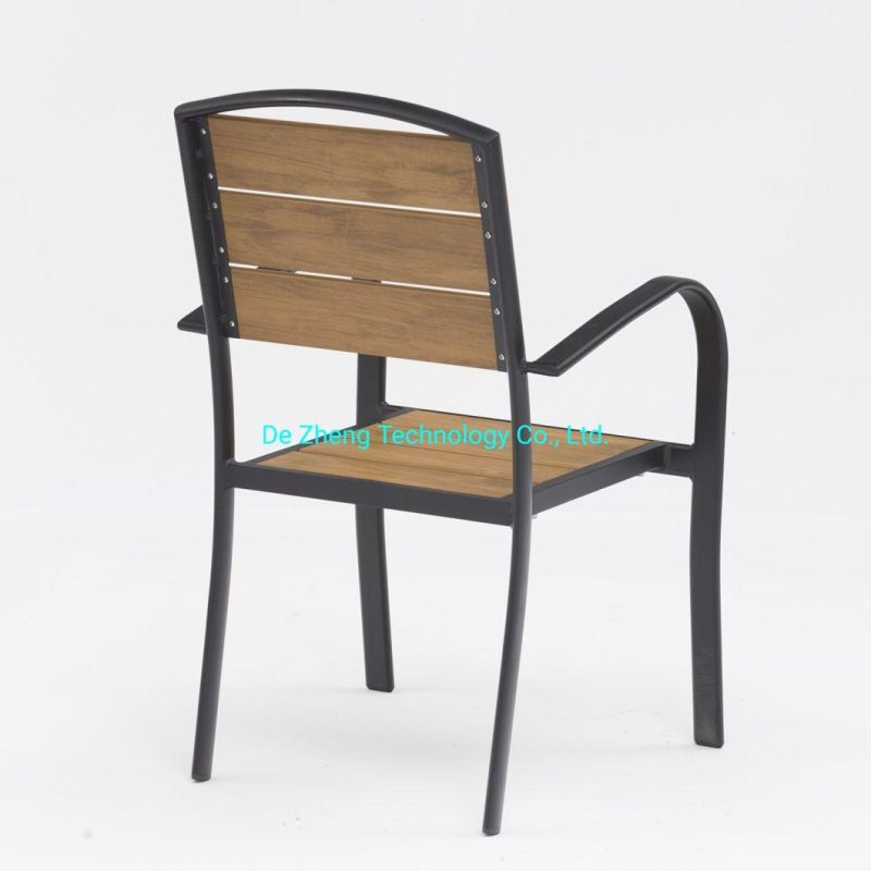 Garden Outdoor PS Wood Aluminum Restaurant Bistro Bar Chair Set