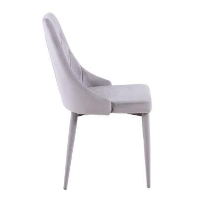 Nordic Home Restaurant Living Room Furniture Fabric Velvet Dining Chair for Banquet Furniture