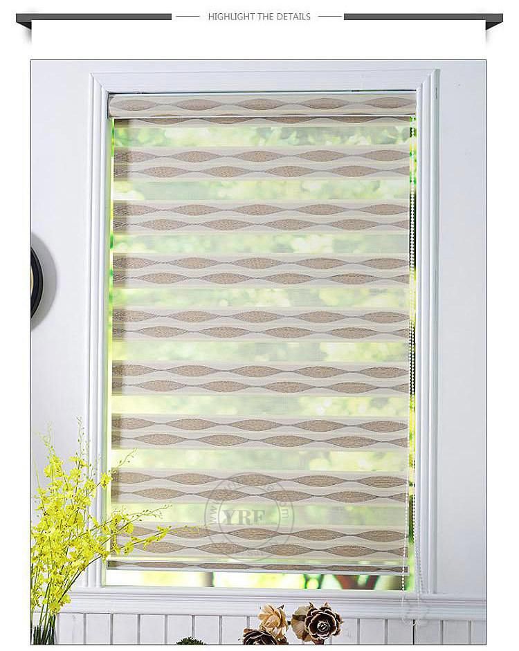 China Superior Manual Zebra Blinds with Decorative Design