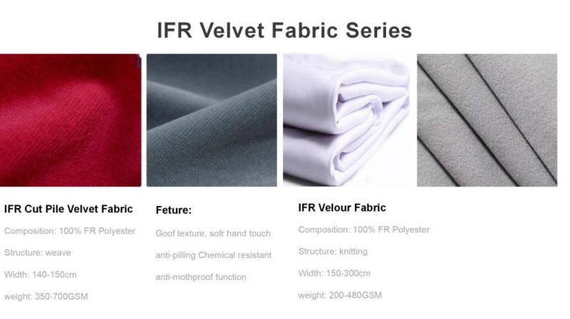 100% Inherently Flame Retardant Polyester Upholstery Sofa Curtain Fabrics for Furniture Textile