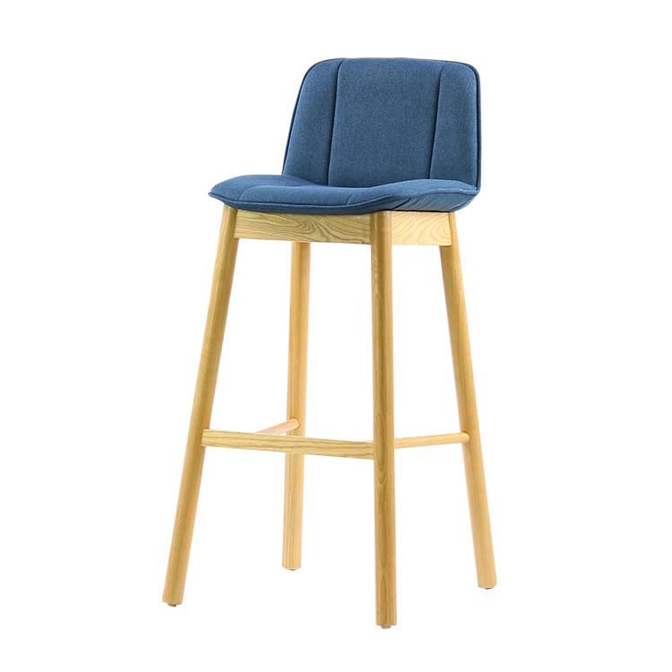 Modern Furniture Chair Fabric Upholstered Chair Wooden Stool Bar Chair for Sale