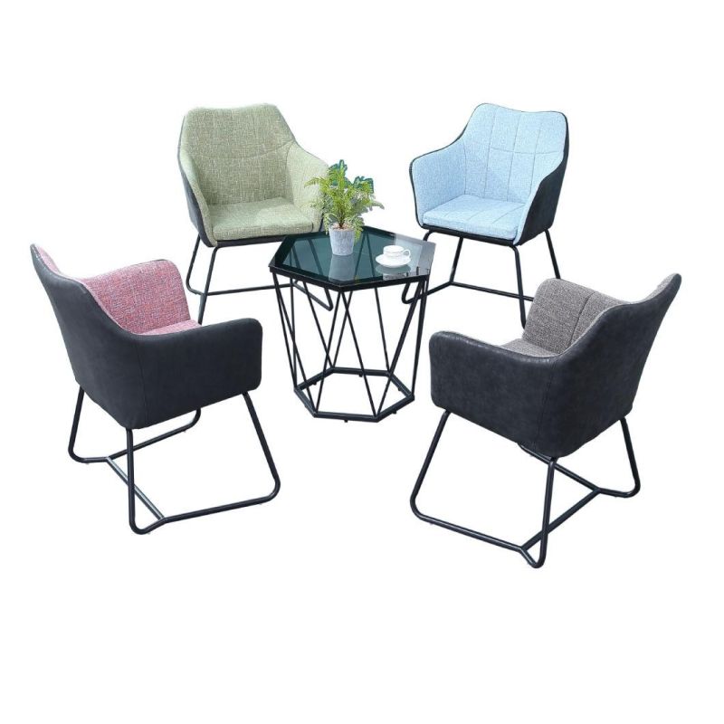 Modern Design Velvet Fabric Powder Coated Legs Comfortable Nordic Dining Chair for Dining Room