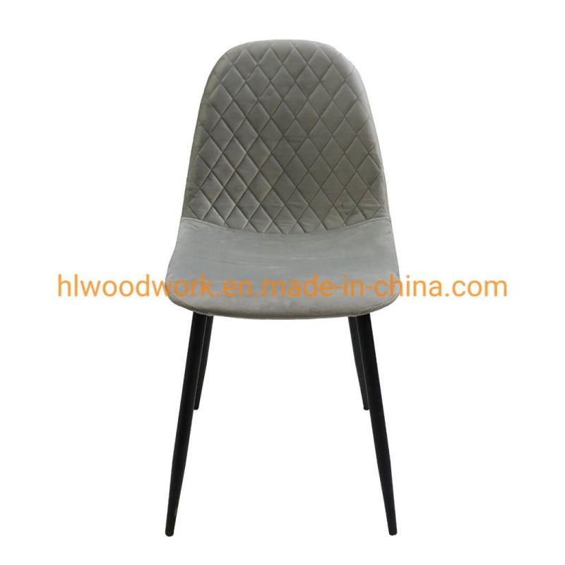 New Design High Quality Room Furniture Luxury Fabric Dining Chair Fashion Design Upholstered Backrest Home Furniture Dining Chairs Yellow