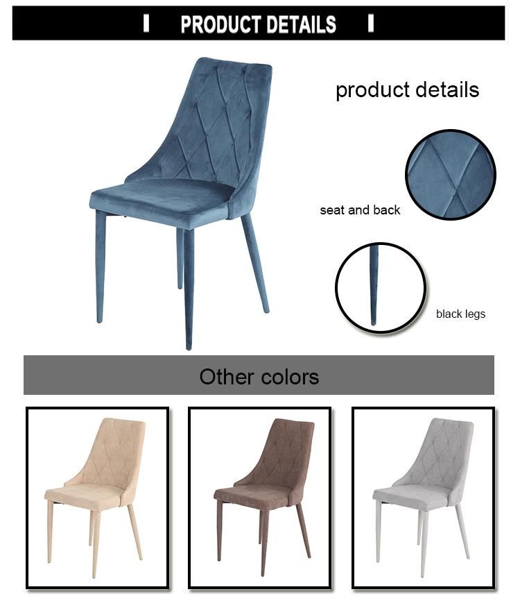 Modern Design of New Design Hot Sale Velvet Dining Chair for Dining Room