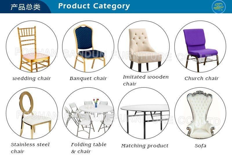 Bending Cushion High Quality Fabric Stacking Metal Event Banquet Chair