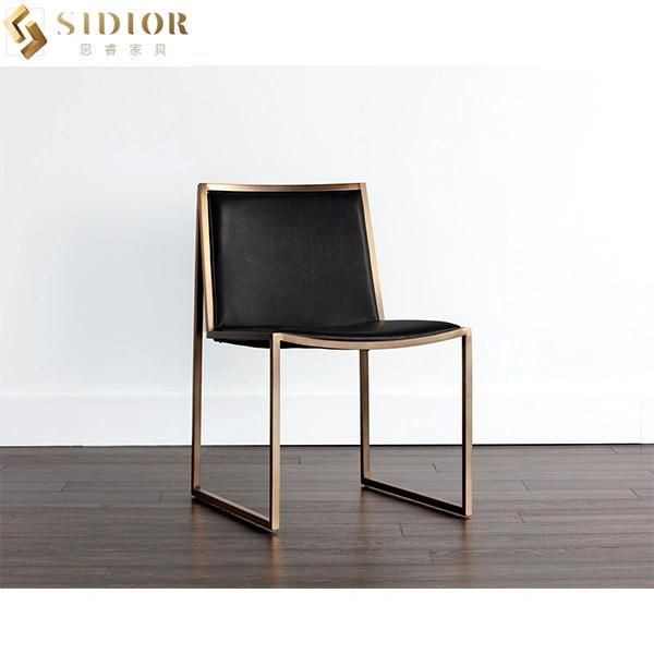 Cafe Bar Pub Restaurant Modern Faux Leather Upholstered Dining Chairs